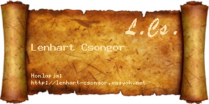 Lenhart Csongor névjegykártya