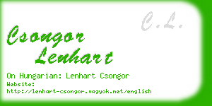 csongor lenhart business card